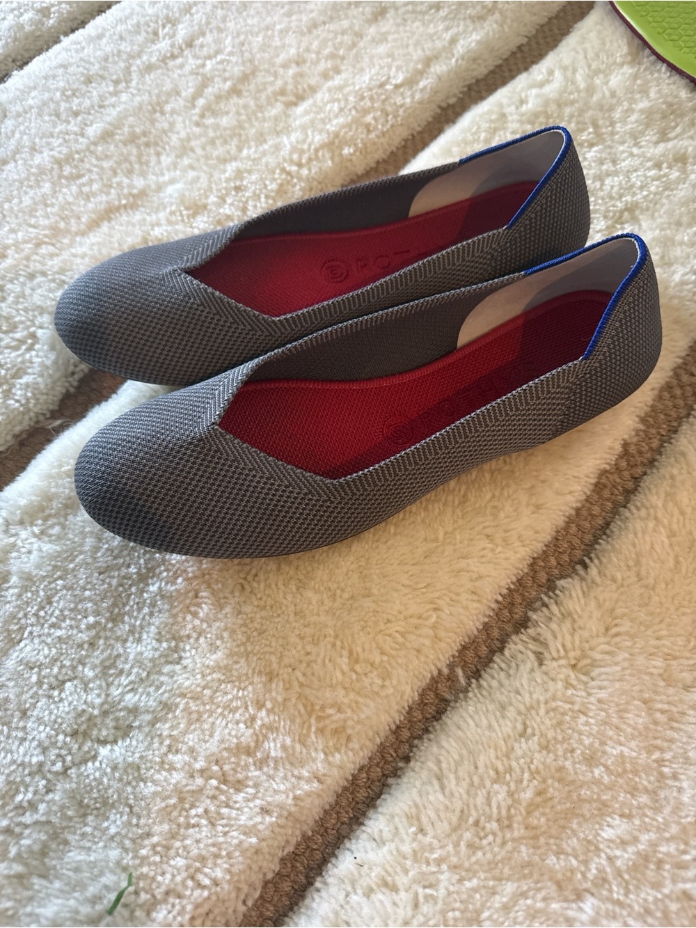 Grey Rothys Round Toe Flats Shoes 9